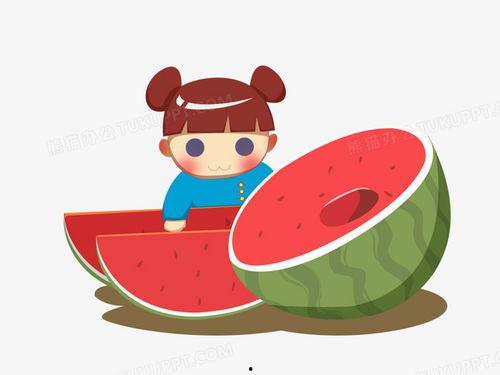 大象吃瓜生气图片卡通,趣味卡通演绎生态和谐